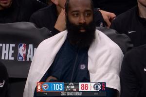 船要翻了？雷霆轰出17-0 哈登在场下看懵了